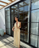 Lilith | Women's Maxi Dress Halter Neck Satin Summer Wedding Guest