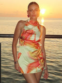 Lillian | Women's Mini Dress Halter Neck Sequin Summer Party