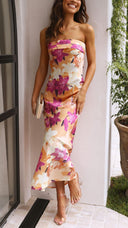 Linnea | Women's Maxi Dress Bodycon Satin Summer Wedding Guest