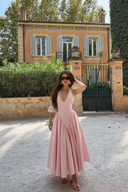 Liora | Women's Midi Dress Halter Neck Satin Summer Wedding Guest