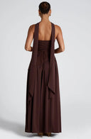 Lucinda | Women's Maxi Dress Strapless Satin Summer Wedding Guest