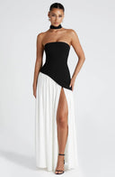 Lucinda | Women's Maxi Dress Strapless Satin Summer Wedding Guest