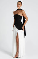 Lucinda | Women's Maxi Dress Strapless Satin Summer Wedding Guest