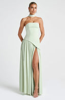 Lucinda | Women's Maxi Dress Strapless Satin Summer Wedding Guest