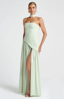 Lucinda | Women's Maxi Dress Strapless Satin Summer Wedding Guest