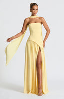 Lucinda | Women's Maxi Dress Strapless Satin Summer Wedding Guest