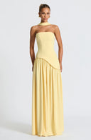 Lucinda | Women's Maxi Dress Strapless Satin Summer Wedding Guest