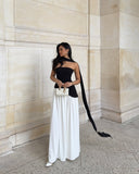 Lucinda | Women's Maxi Dress Strapless Satin Summer Wedding Guest
