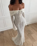 Lucy | Women's Maxi Dress Fishtail Lace Holiday Formal Evening