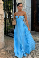 Luella | Women's Maxi Dress Halter Neck Satin Summer Wedding Guest
