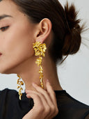 Luna | Women's Earrings Gold Summer Statement Party