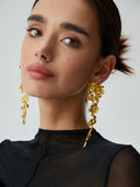 Luna | Women's Earrings Gold Summer Statement Party