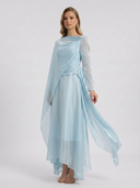 Madelyn | Women's Maxi Dress Draped Satin Summer Formal Evening