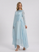 Madelyn | Women's Maxi Dress Draped Satin Summer Formal Evening
