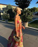 Maelynn | Women's Maxi Dress Strapless Satin Summer Wedding Guest