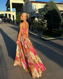 Maelynn | Women's Maxi Dress Strapless Satin Summer Wedding Guest