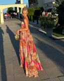 Maelynn | Women's Maxi Dress Strapless Satin Summer Wedding Guest