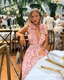 Maeve | Women's Maxi Dress Ruffle Satin Summer Wedding Guest