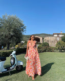 Maeve | Women's Maxi Dress Ruffle Satin Summer Wedding Guest