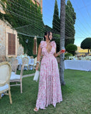 Maeve | Women's Maxi Dress Ruffle Satin Summer Wedding Guest