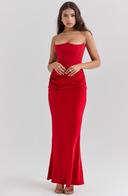 Maisy | Women's Maxi Dress Corset Satin Summer Wedding Guest