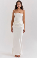 Maisy | Women's Maxi Dress Corset Satin Summer Wedding Guest