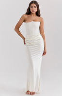 Maisy | Women's Maxi Dress Corset Satin Summer Wedding Guest