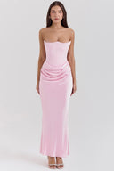 Maisy | Women's Maxi Dress Corset Satin Summer Wedding Guest