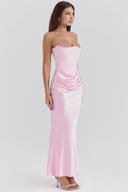 Maisy | Women's Maxi Dress Corset Satin Summer Wedding Guest
