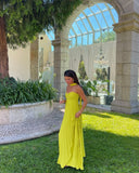 Makayla | Women's Maxi Dress Strapless Satin Summer Wedding Guest