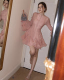 Mandy | Women's Mini Dress Ruffle Chiffon Summer Race Day