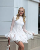 Mandy | Women's Mini Dress Ruffle Chiffon Summer Race Day