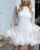 Mandy | Women's Mini Dress Ruffle Chiffon Summer Race Day