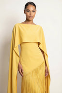 Mariah | Women's Maxi Dress Cape Sleeve Satin Summer Formal Evening