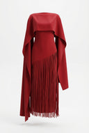 Mariah | Women's Maxi Dress Cape Sleeve Satin Summer Formal Evening