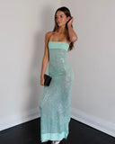Maritza | Women's Maxi Dress Strapless Sequin Summer Wedding Guest