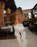 Marley | Women's Pants Ruffle Satin Summer Party