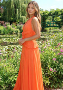 Marlowe | Women's Maxi Dress Halter Neck Satin Summer Wedding Guest