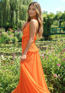 Marlowe | Women's Maxi Dress Halter Neck Satin Summer Wedding Guest