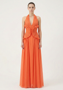 Marlowe | Women's Maxi Dress Halter Neck Satin Summer Wedding Guest