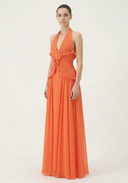 Marlowe | Women's Maxi Dress Halter Neck Satin Summer Wedding Guest