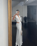 Meadowlyn | Women's Maxi Dress Cut-Out Satin Summer Wedding Guest