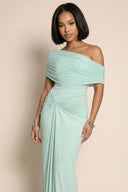 Melanie | Women's Maxi Dress Ruched Satin Summer Wedding Guest