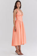 Michelle | Women's Midi Dress Corset Satin Summer Wedding Guest