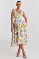 Michelle | Women's Midi Dress Corset Satin Summer Wedding Guest