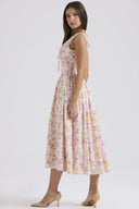 Michelle | Women's Midi Dress Corset Satin Summer Wedding Guest