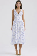 Michelle | Women's Midi Dress Corset Satin Summer Wedding Guest