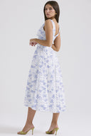 Michelle | Women's Midi Dress Corset Satin Summer Wedding Guest