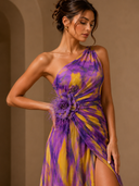 Mitchell | Women's Maxi Dress One Shoulder Satin Summer Wedding Guest