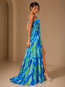 Mitchell | Women's Maxi Dress One Shoulder Satin Summer Wedding Guest